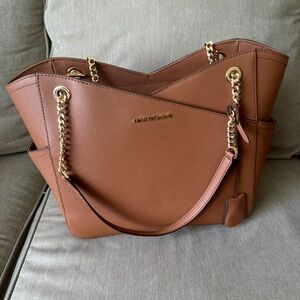 Michael Kors Tan Chain Tote Purse